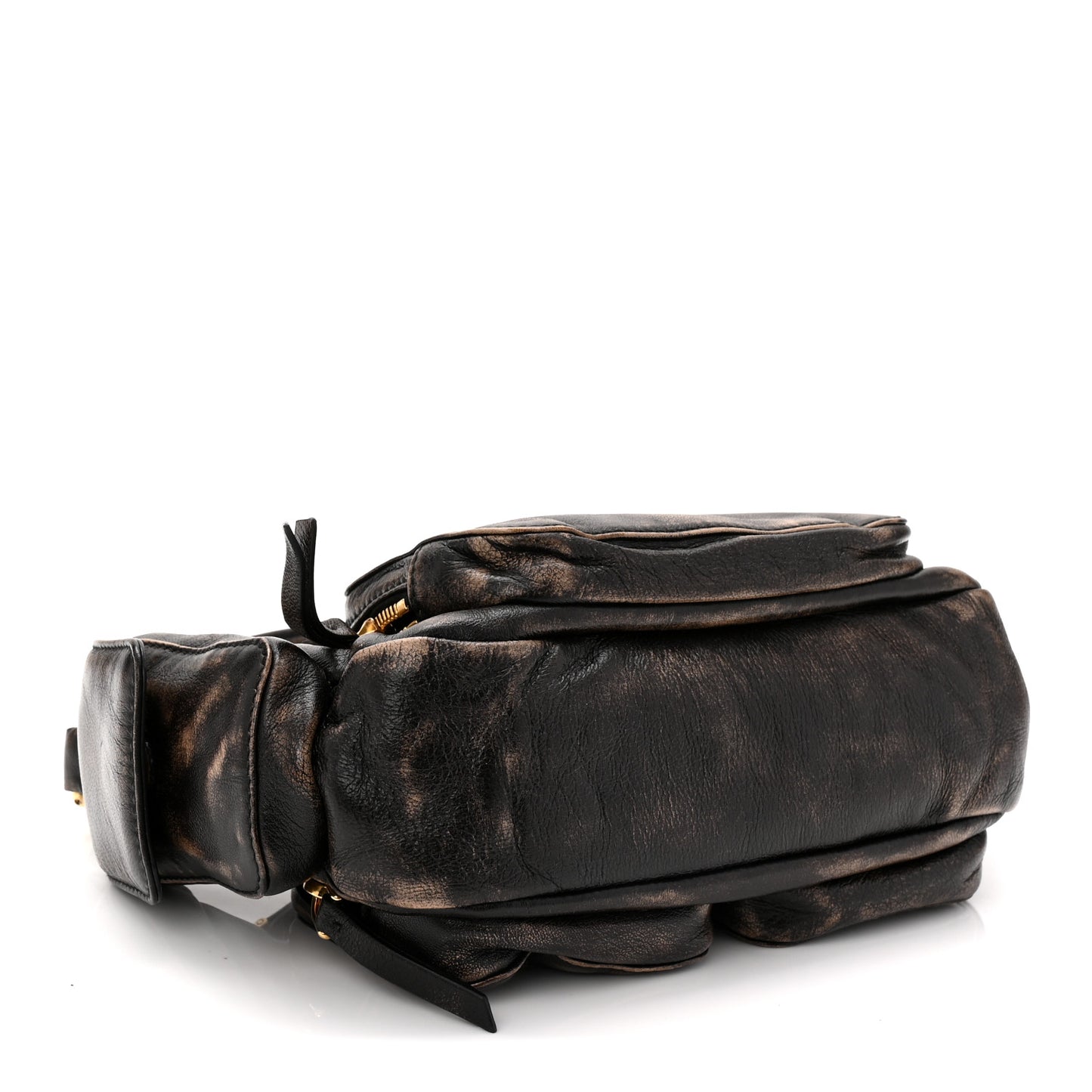 Distressed Nappa Pocket Bag Sand Coffee