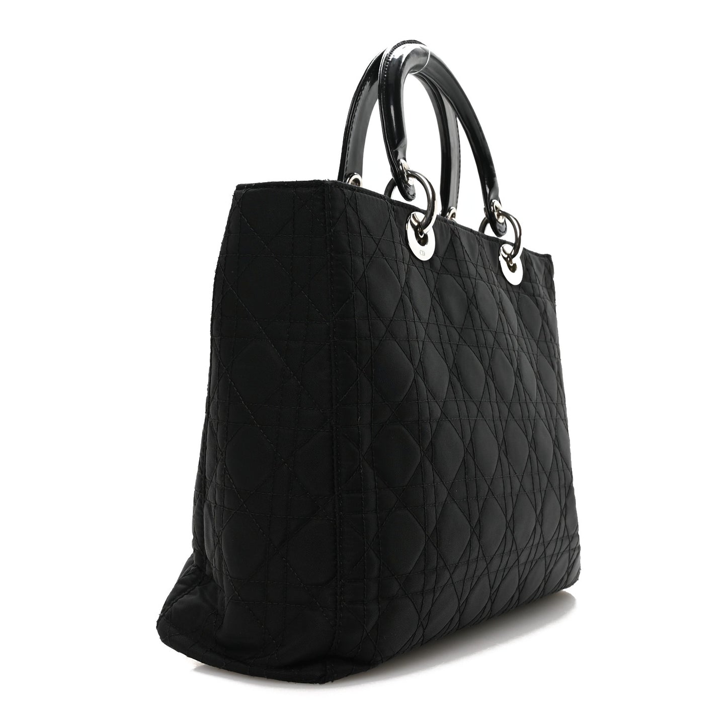 Nylon Cannage Large Lady Dior Black