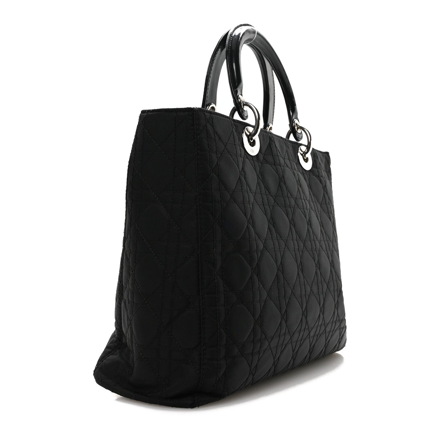 Christian Dior Nylon Cannage Large Lady Dior Black 3 of 11