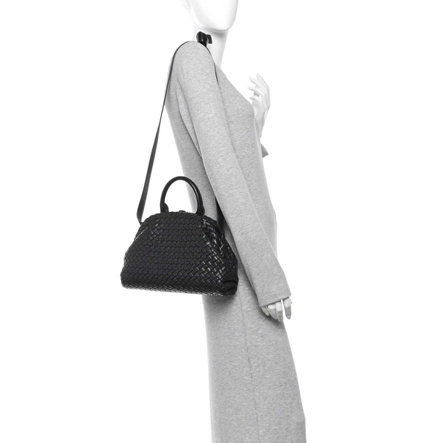 Bottega Veneta Nappa Intrecciato Padded Small The Top Handle Tote Bag Black 2 of 9