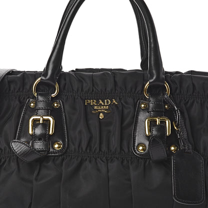 Prada Tessuto Nylon Gaufre Shopping Satchel Black 18 of 18