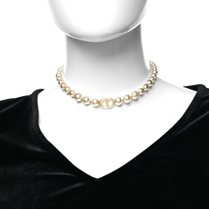 Christian Dior Pearl 30 Montaigne Choker Necklace Gold 1 of 5