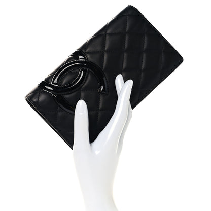 Chanel Calfskin Quilted Cambon Yen Wallet Black 2 of 10