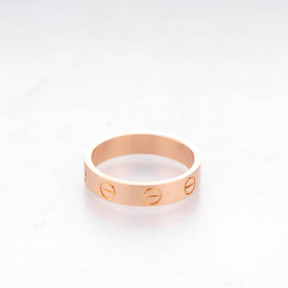 Cartier 18K Pink Gold 4mm LOVE Wedding Band Ring 48 4.5 3 of 4