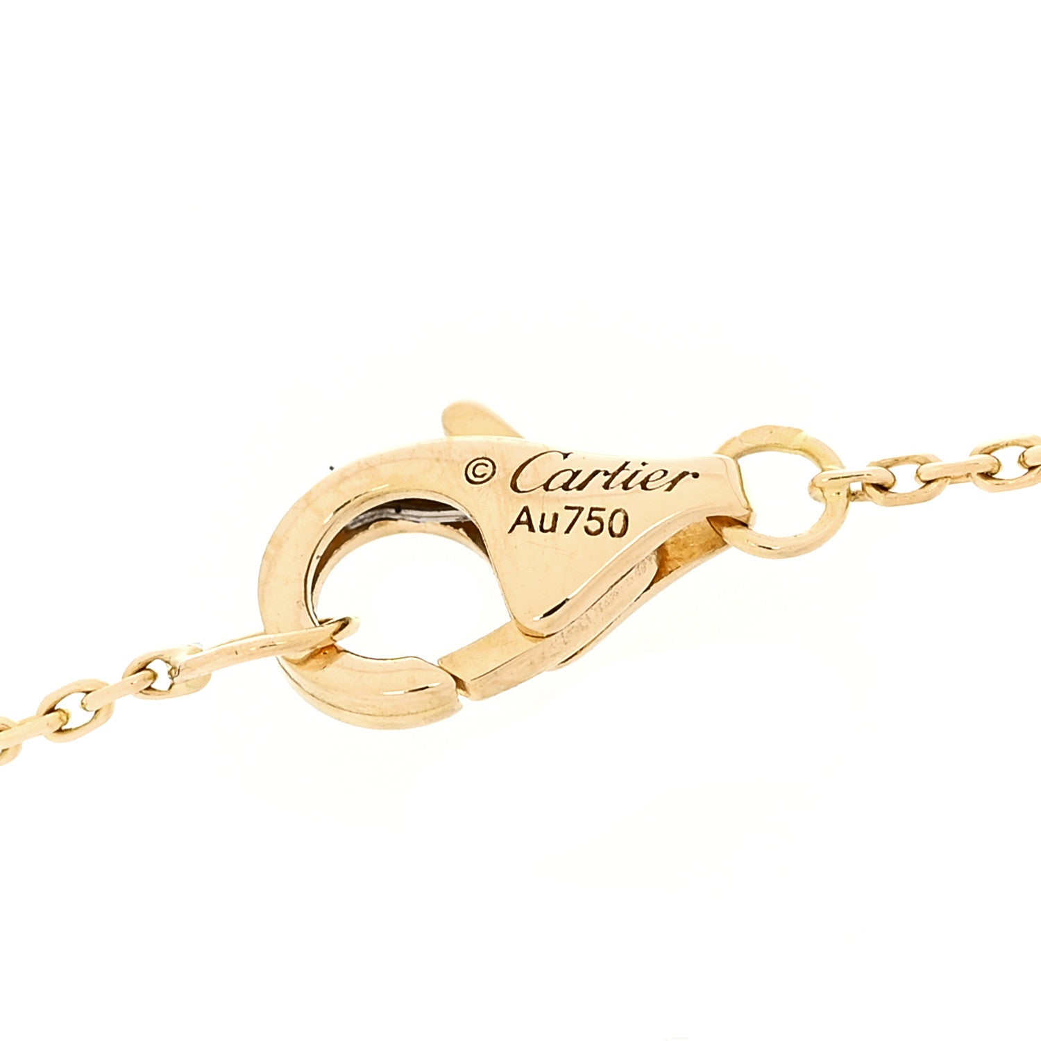 Cartier 18K Yellow Gold Diamond White Mother of Pearl Caresse D'Orchidees Par Cartier Bracelet 4 of 4