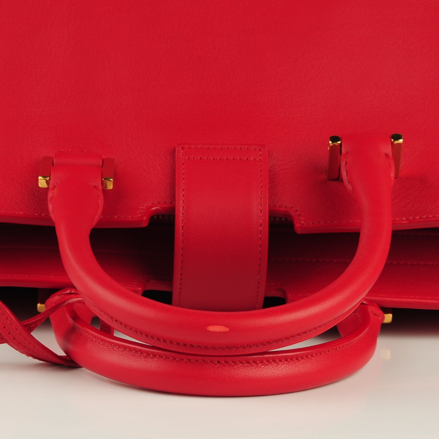 Calfskin Small Monogram Cabas New Red