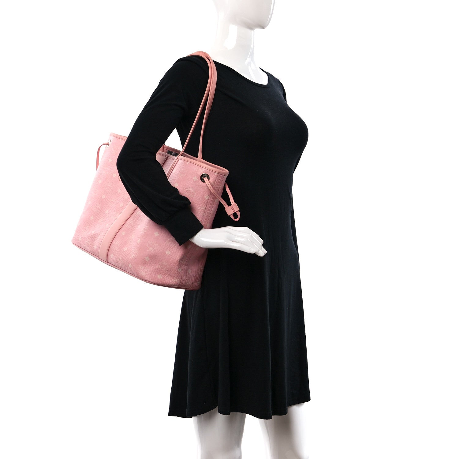 MCM Visetos Medium Liz Reversible Shopper Tote Pink 3 of 29