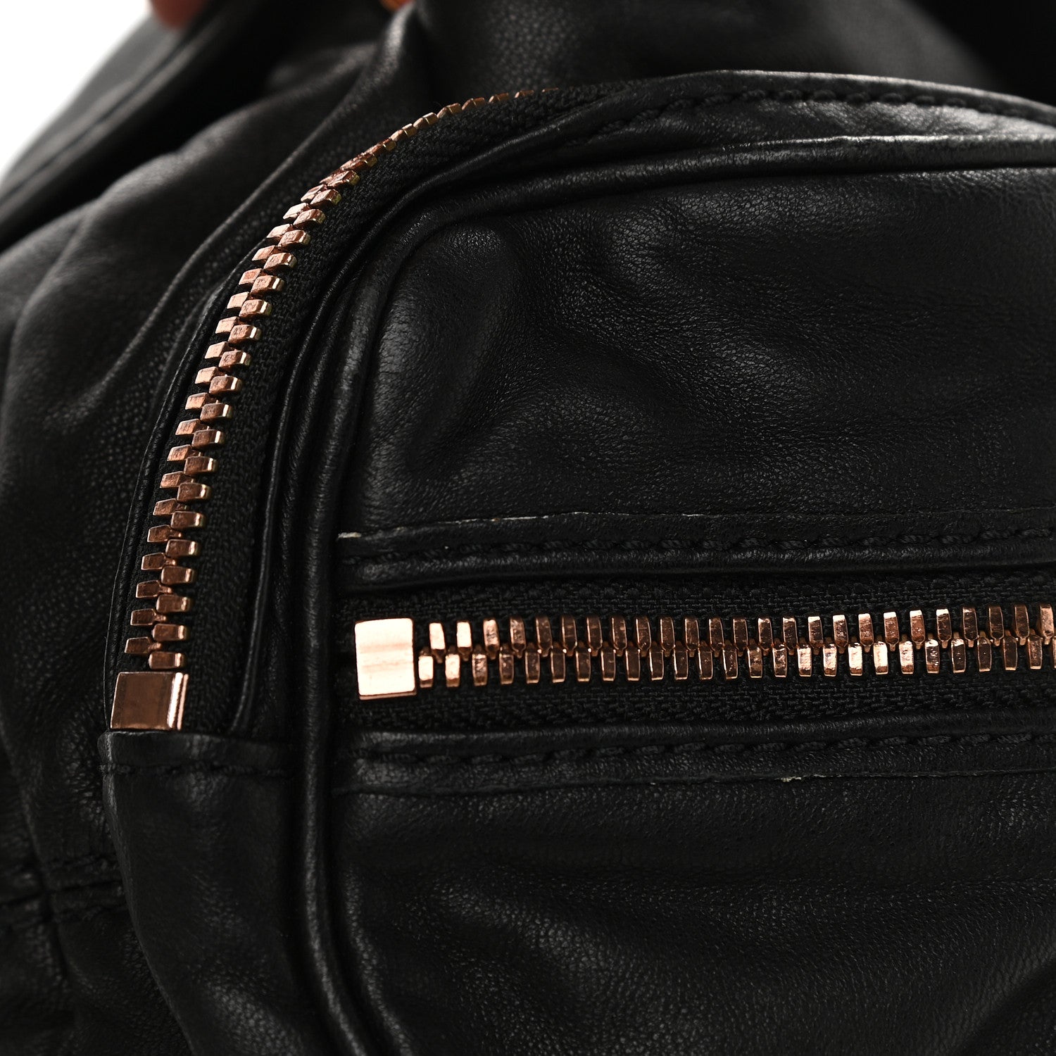 Alexander Wang Lambskin Marti Backpack Bag Washed Black Rose Gold Hardware 9 of 10