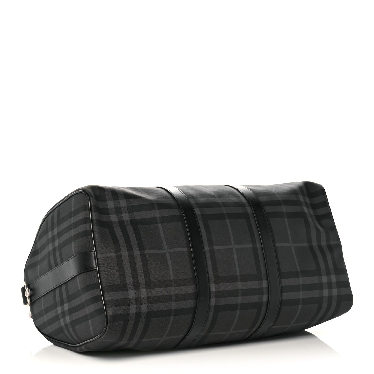 Nylon Smoked Check Duffle Bag Black
