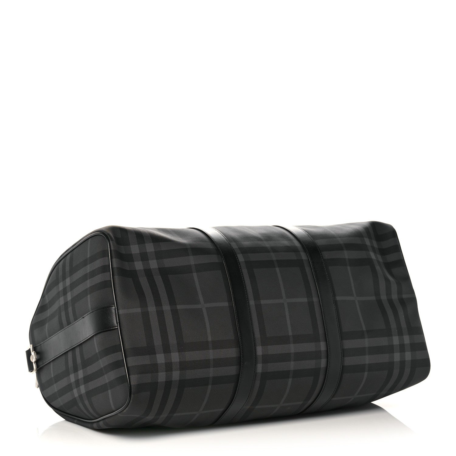 Burberry Nylon Smoked Check Duffle Bag Black 3 of 14
