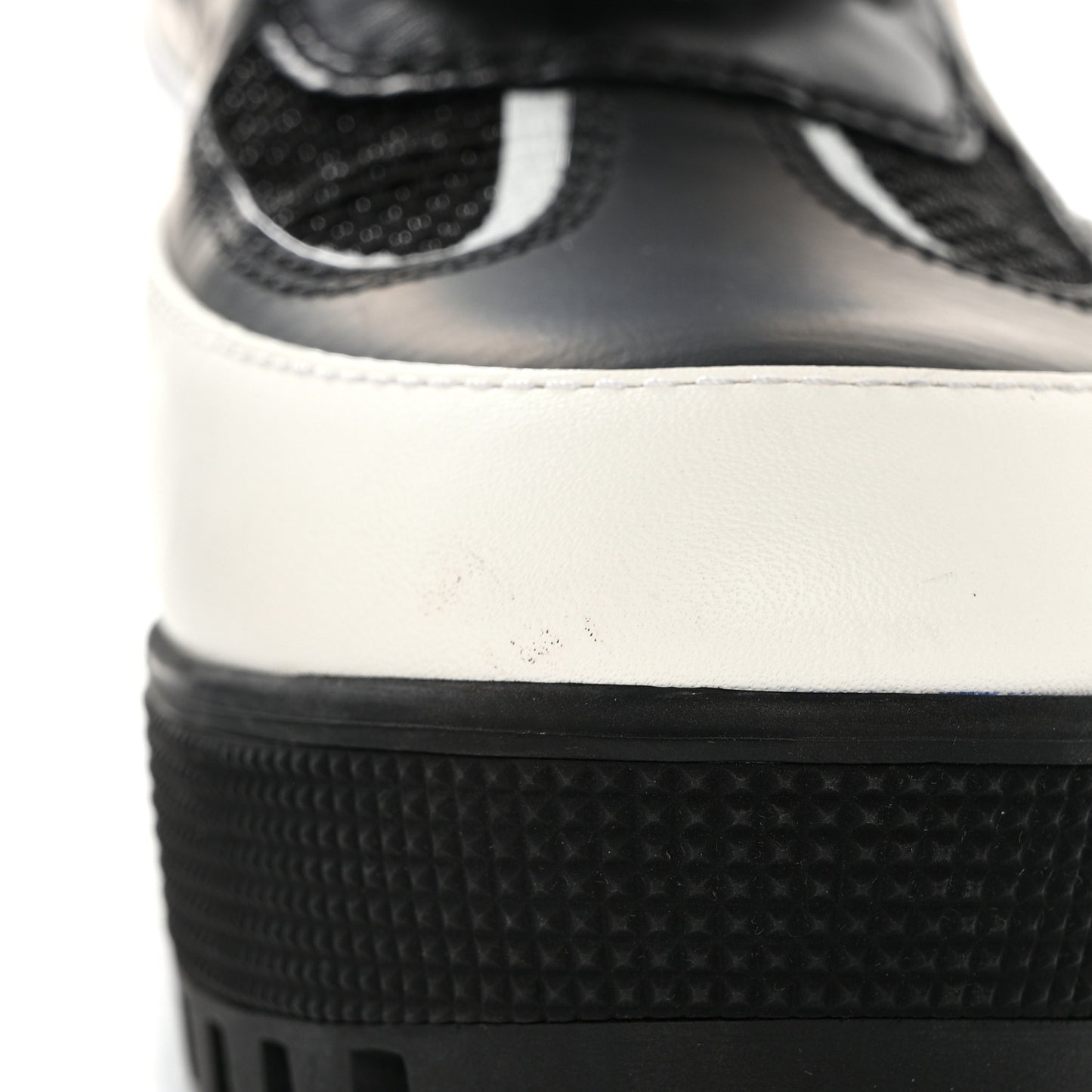 Calfskin Technical Nylon Laureate Platform Desert Boot 39 Black White
