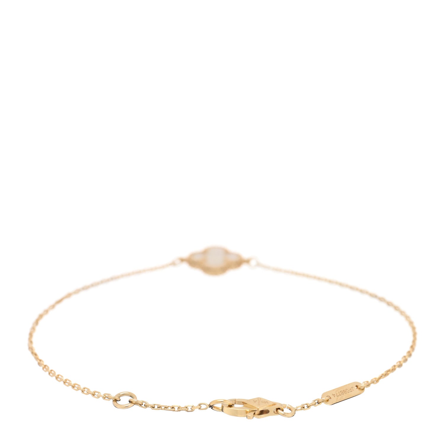 Van Cleef & Arpels 18K Yellow Gold Mother of Pearl Sweet Alhambra Bracelet 2 of 3