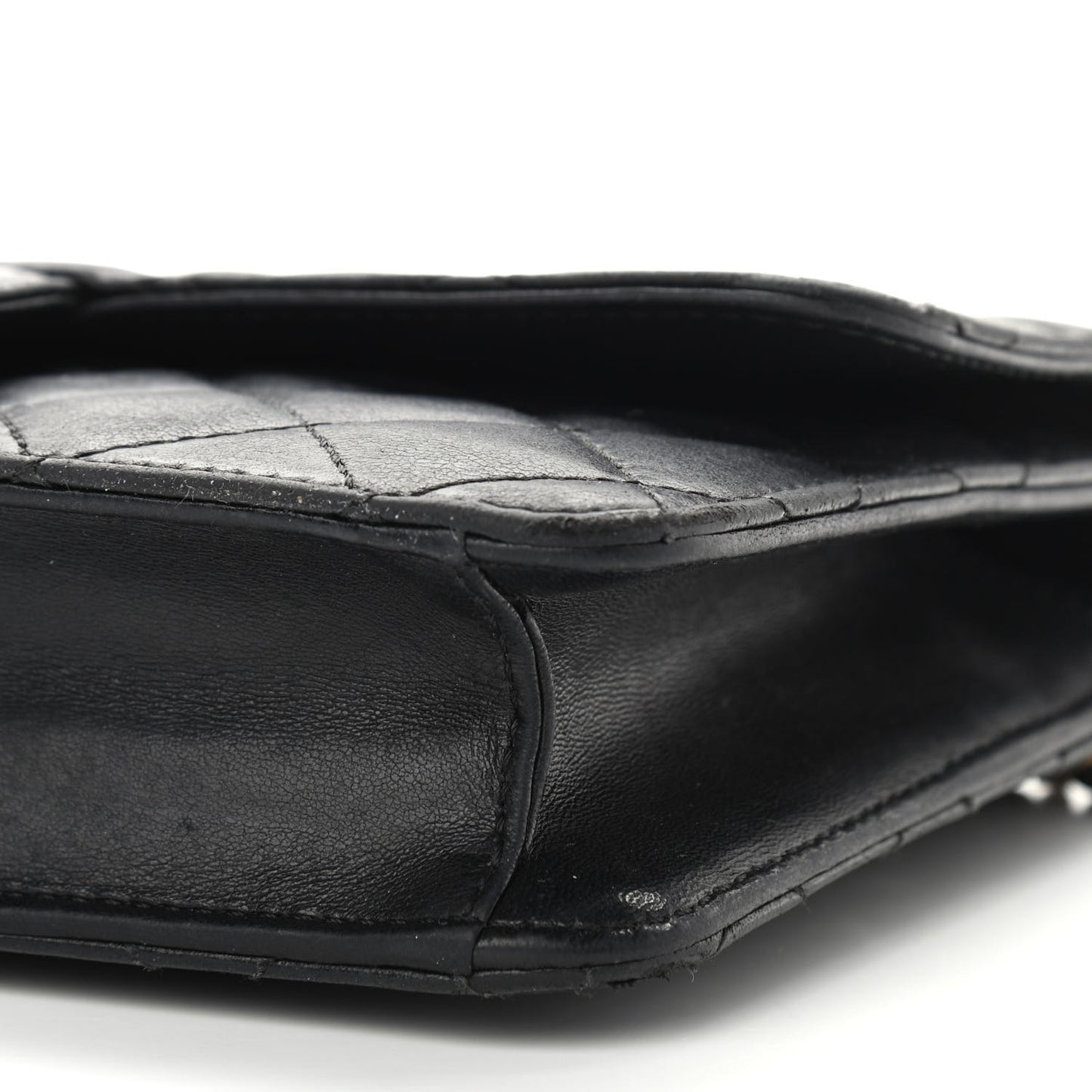 Lambskin Quilted Medium Crossing Times Flap Black