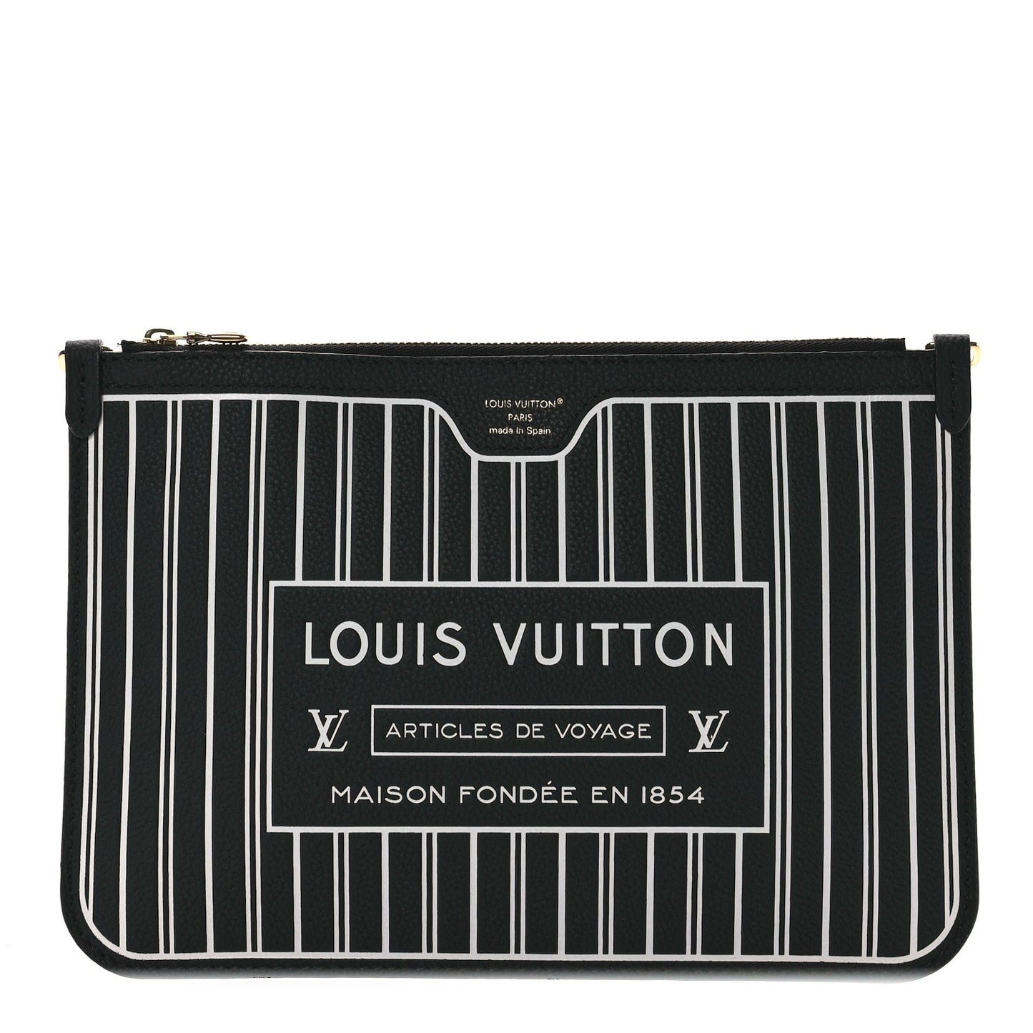Calfskin Neverfull Inside Out MM Pochette Black