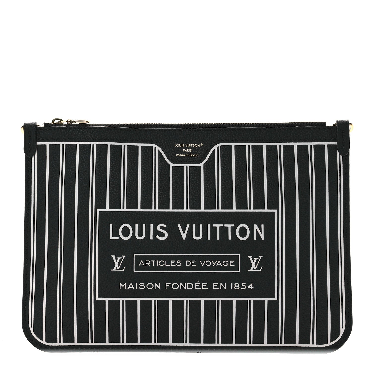 Louis Vuitton Calfskin Neverfull Inside Out MM Pochette Black 1 of 8