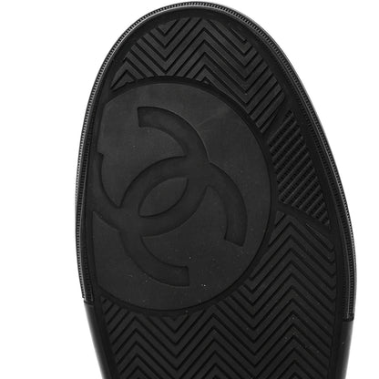 Chanel Lambskin Mens Logo High Top Sneakers 45 Black 8 of 10