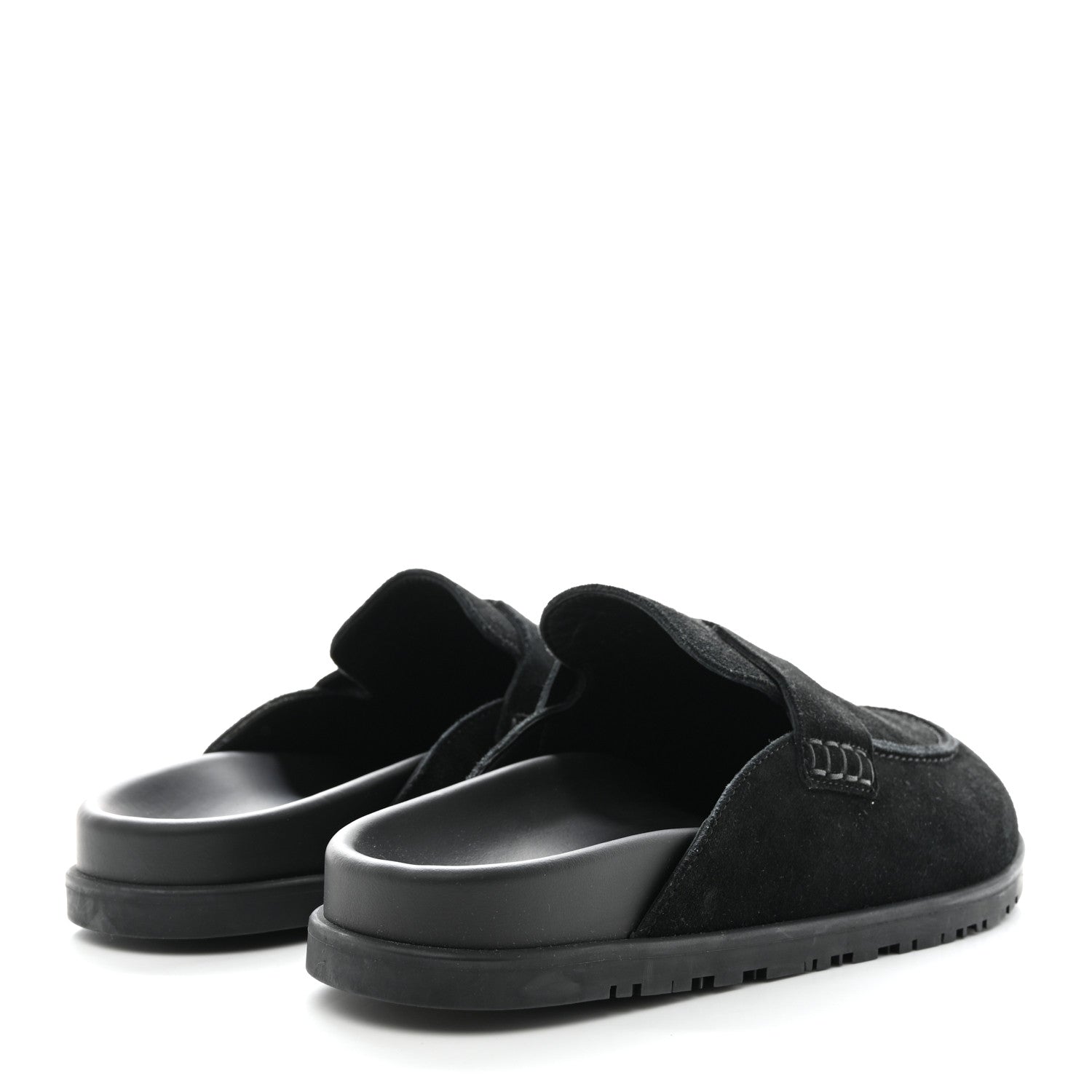 Hermes Suede Calfskin Go Mules 41 Black 4 of 9