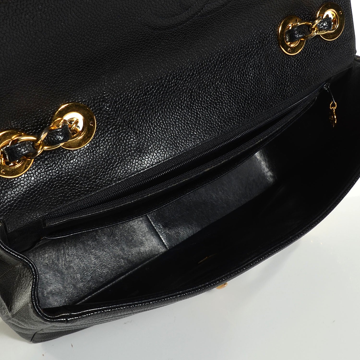 Chanel Caviar Horizontal Quilt Jumbo Flap Black 10 of 10