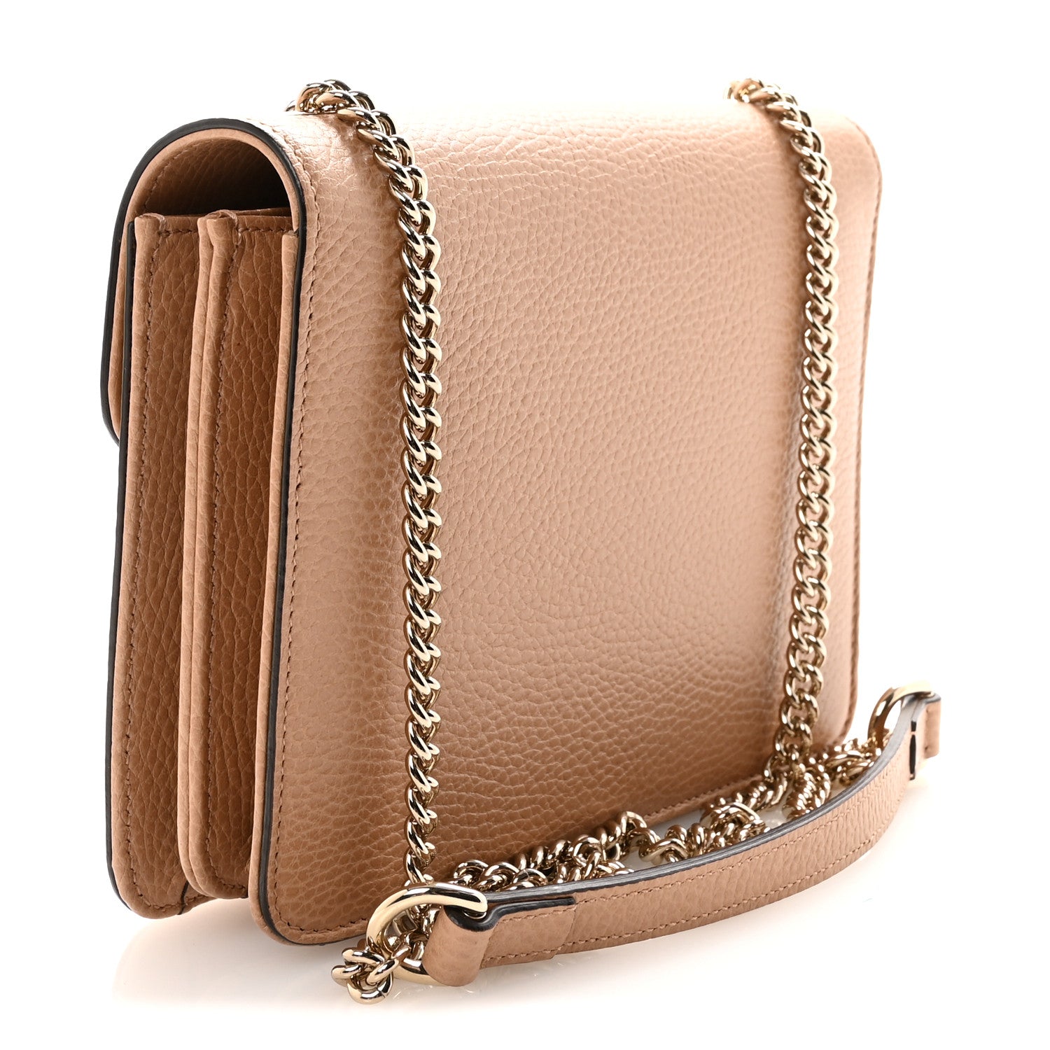 Gucci Dollar Calfskin Small Interlocking G Shoulder Bag Camelia 3 of 10