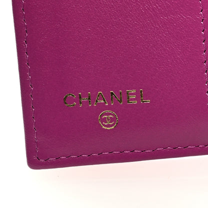 Chanel Caviar Quilted Double Flap Wallet Purple 6 of 7