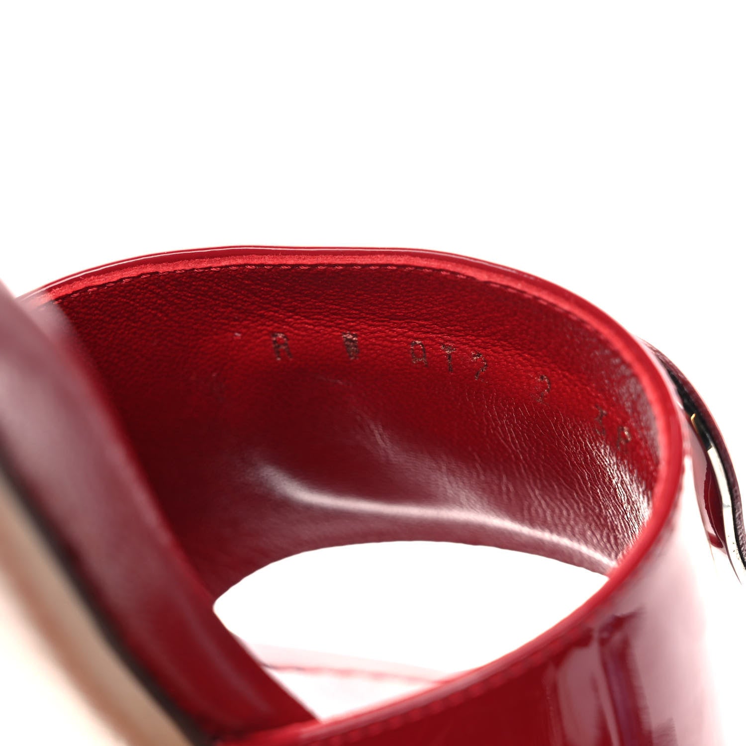 Valentino Garavani Patent VLogo 65mm Slide Sandals 38 Rosso Valentino 8 of 8