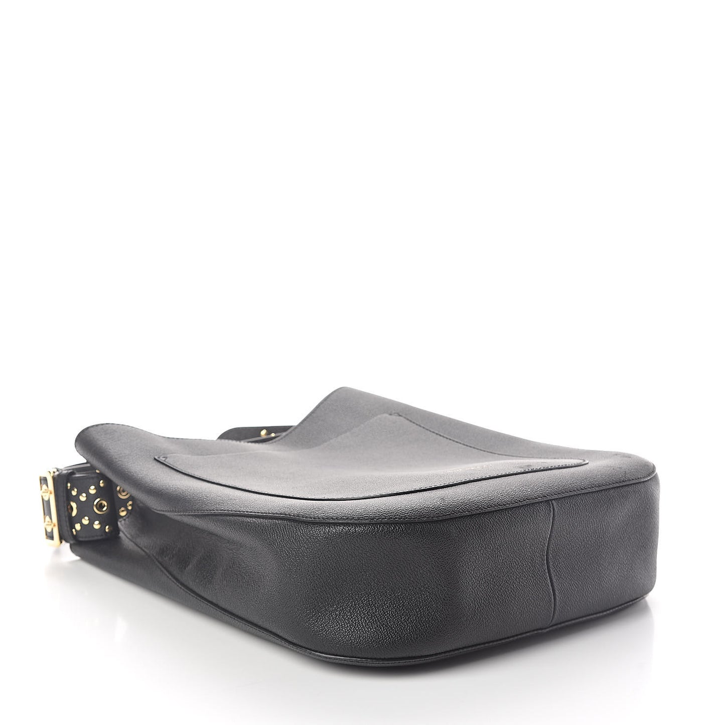 Soft Grainy Calfskin Small Studded Elmstone Hobo Black