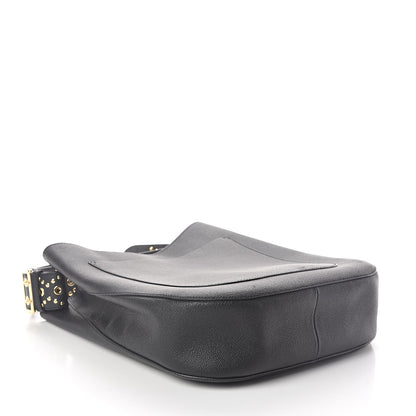 Burberry Soft Grainy Calfskin Small Studded Elmstone Hobo Black 4 of 10