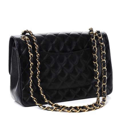Chanel Caviar Quilted Jumbo Double Flap Black 3 of 10