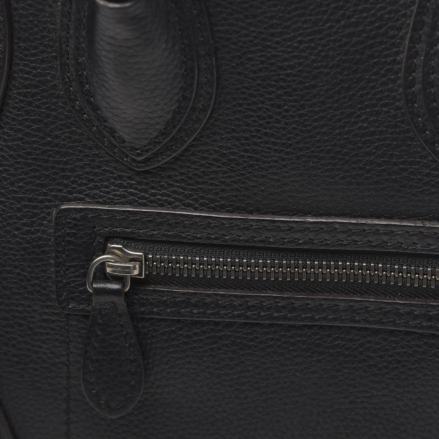 Drummed Calfskin Micro Luggage Black