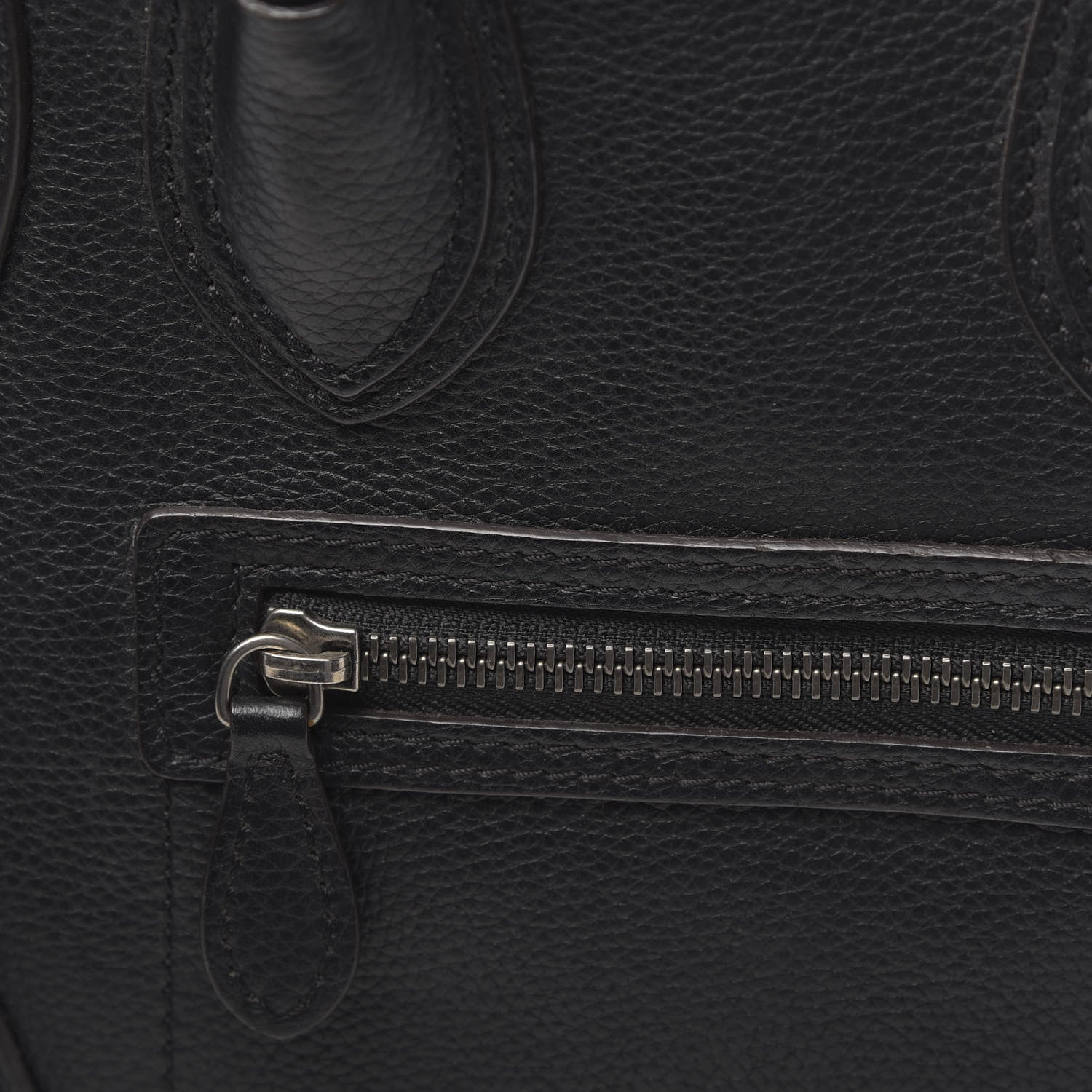 Celine Drummed Calfskin Micro Luggage Black 8 of 14