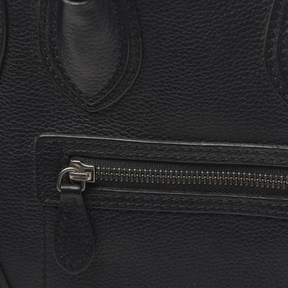 Celine Drummed Calfskin Micro Luggage Black 8 of 14