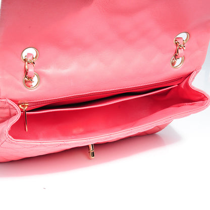 Chanel Lambskin Quilted Valentine Charms Medium Single Flap Pink 7 of 7
