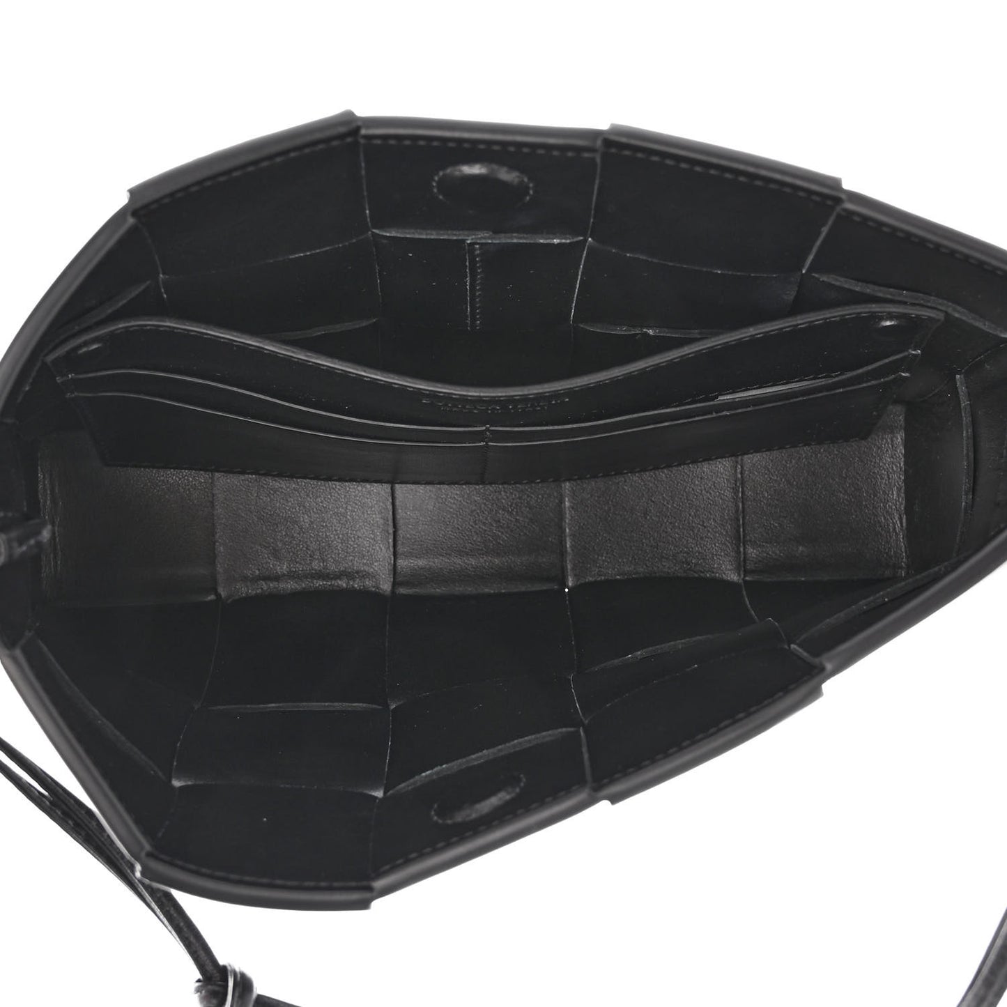 Calfskin Maxi Intrecciato Cassette Pouch On Strap Black