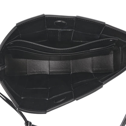 Bottega Veneta Calfskin Maxi Intrecciato Cassette Pouch On Strap Black 5 of 9