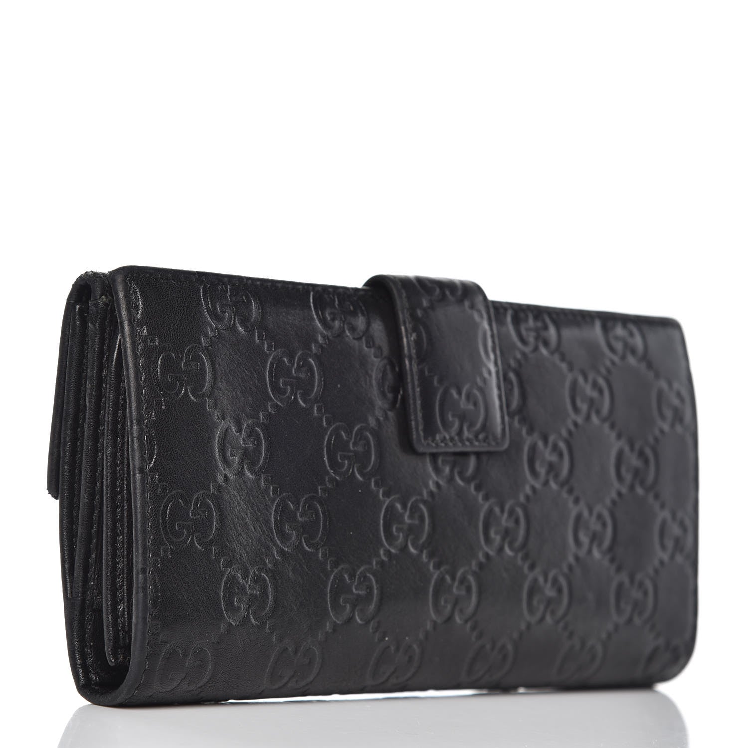 Gucci Guccissima Princy Continental Wallet Black 3 of 16