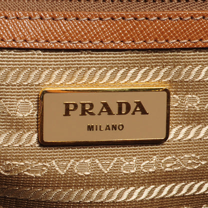 Prada Saffiano Lux Bowler Caramel 7 of 9