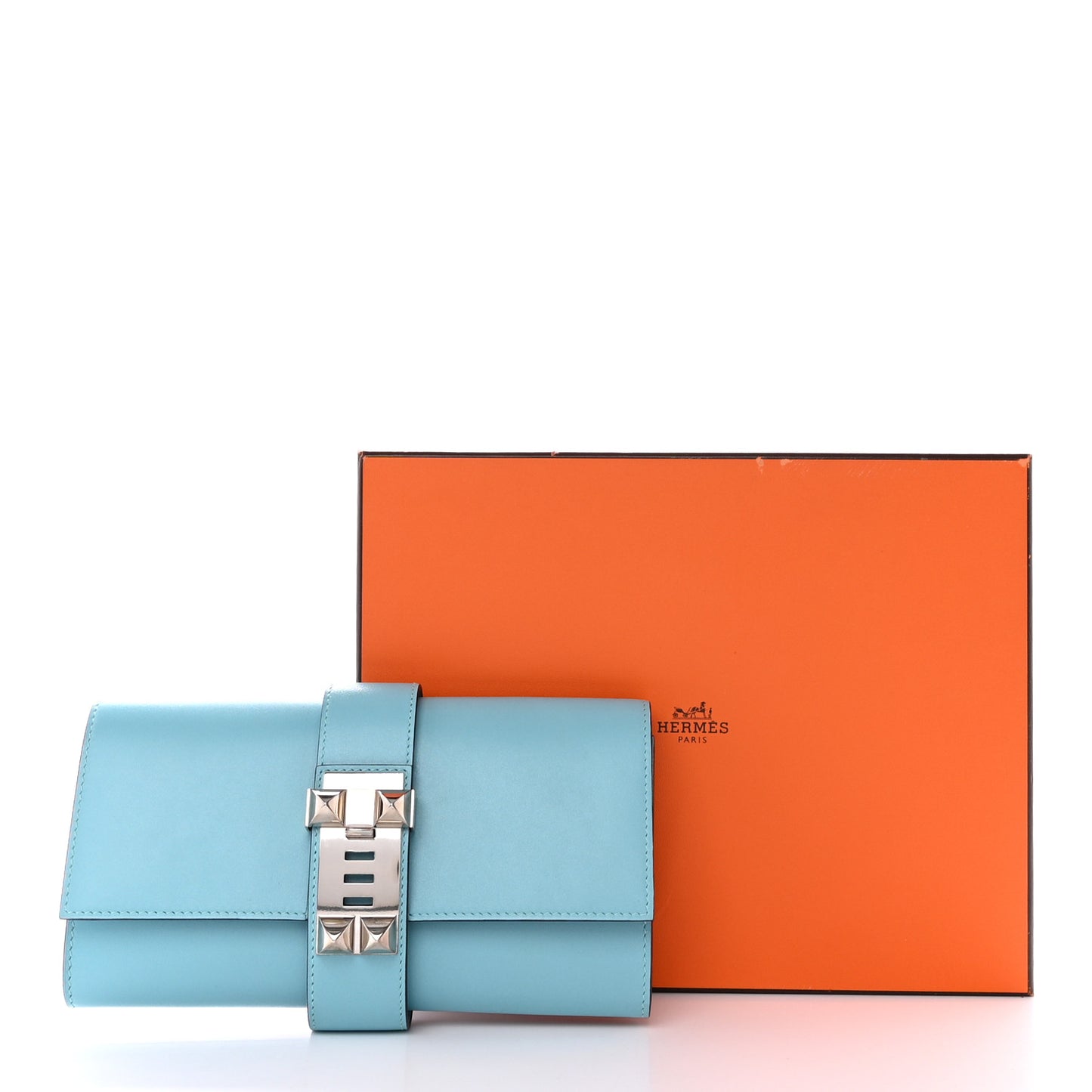 Tadelakt Medor 23 Clutch Bleu Atoll