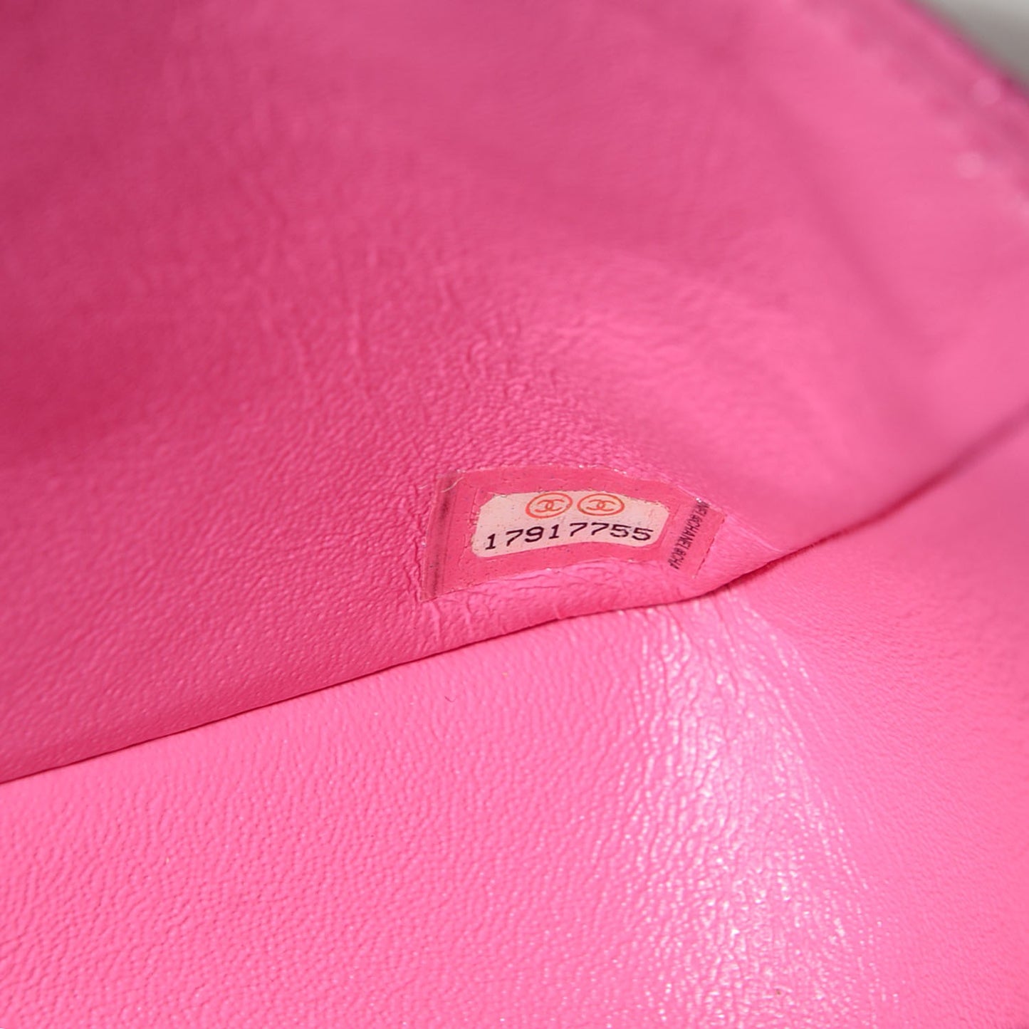 Iridescent Caviar Mini Rectangular Flap Pink