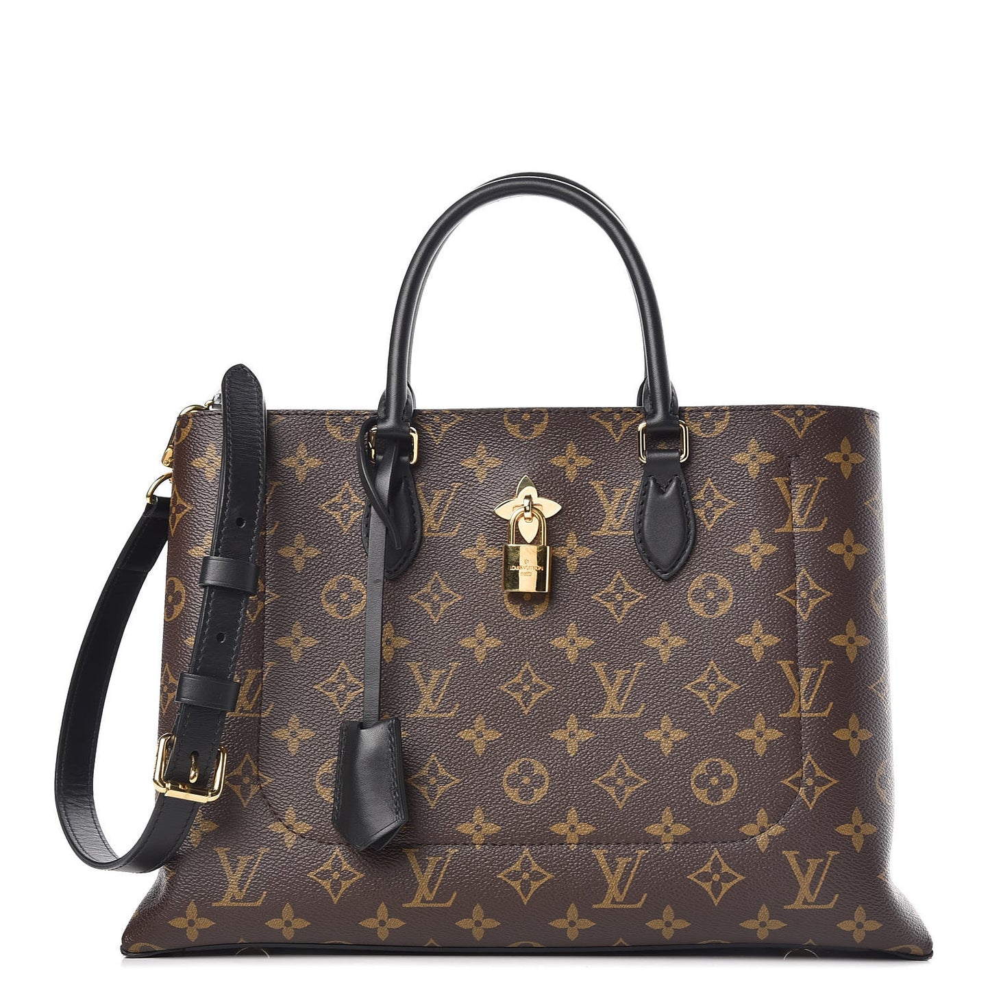 Monogram Flower Tote Black