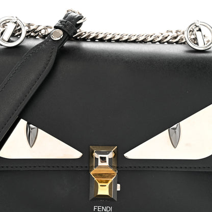 Fendi Vitello Liberty Lucido Metal Monster Eyes Studded Small Kan I Shoulder Bag Black 8 of 12