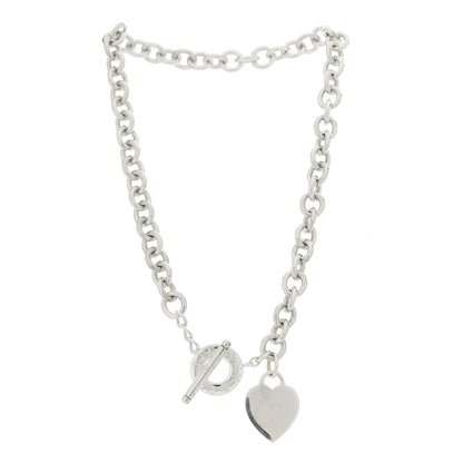 Tiffany Sterling Silver Heart Tag Toggle Necklace 3 of 4