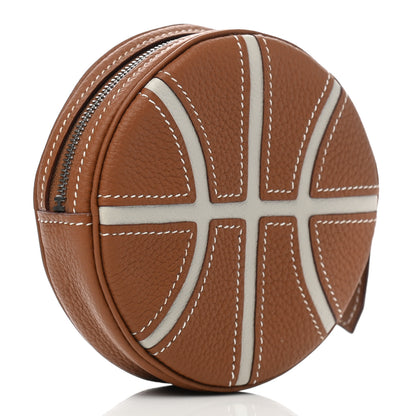 Hermes Togo Evercolor Basketball Change Purse Gold Gris Perle 3 of 7