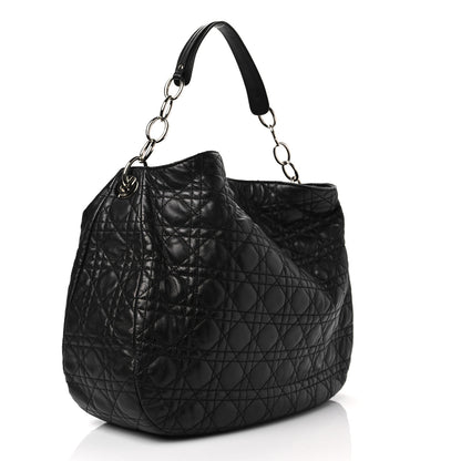 Christian Dior Lambskin Cannage Large Dior Soft Hobo Black 3 of 7
