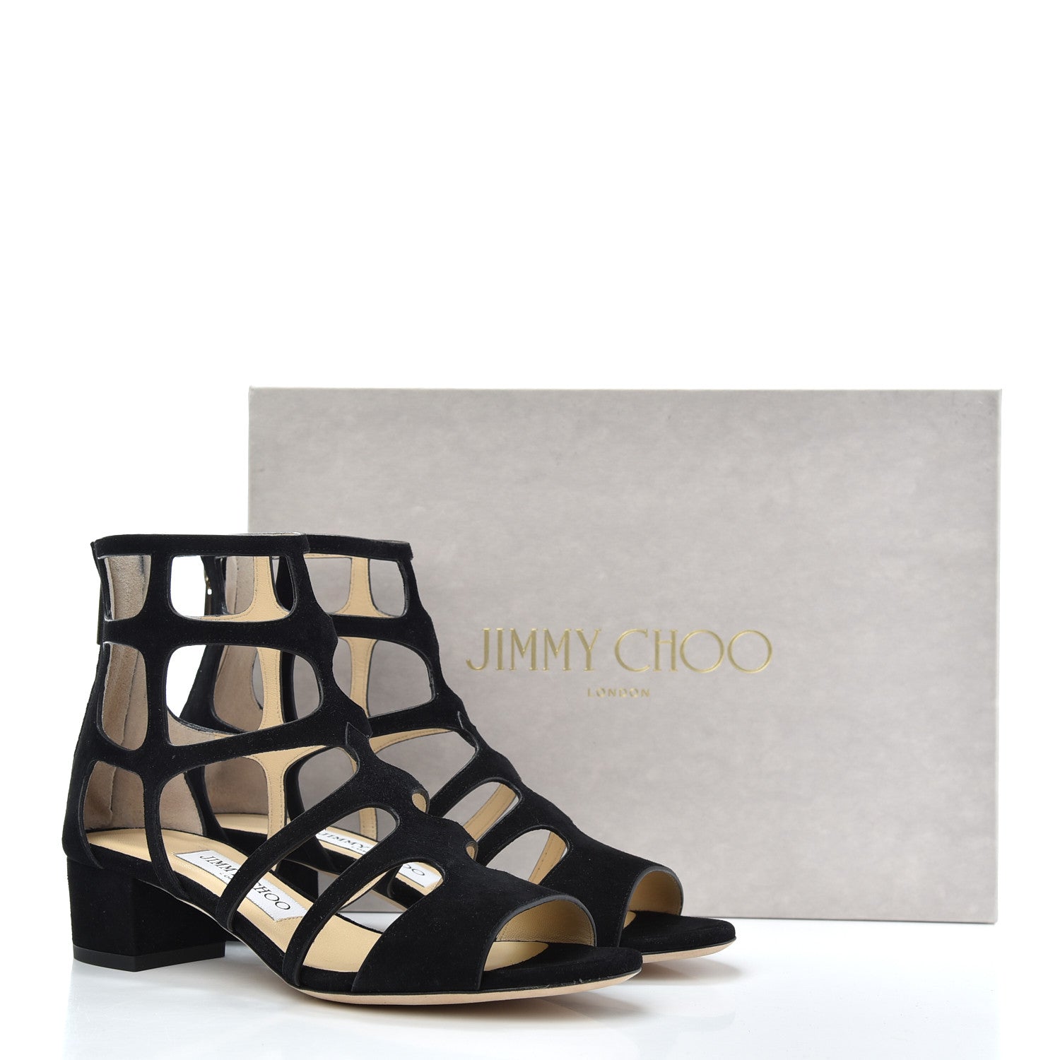 Jimmy Choo Suede Ren 35 Sandals 36 Black 13 of 13