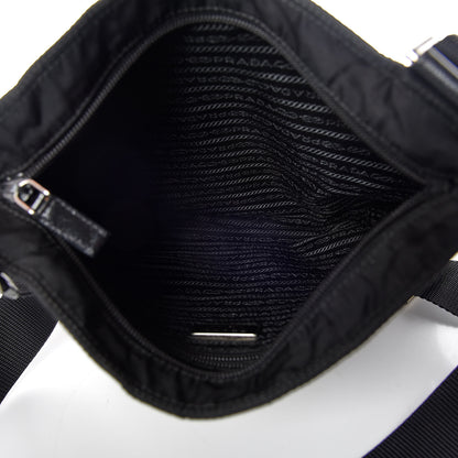 Prada Nylon Flat Messenger Bag Black 7 of 9