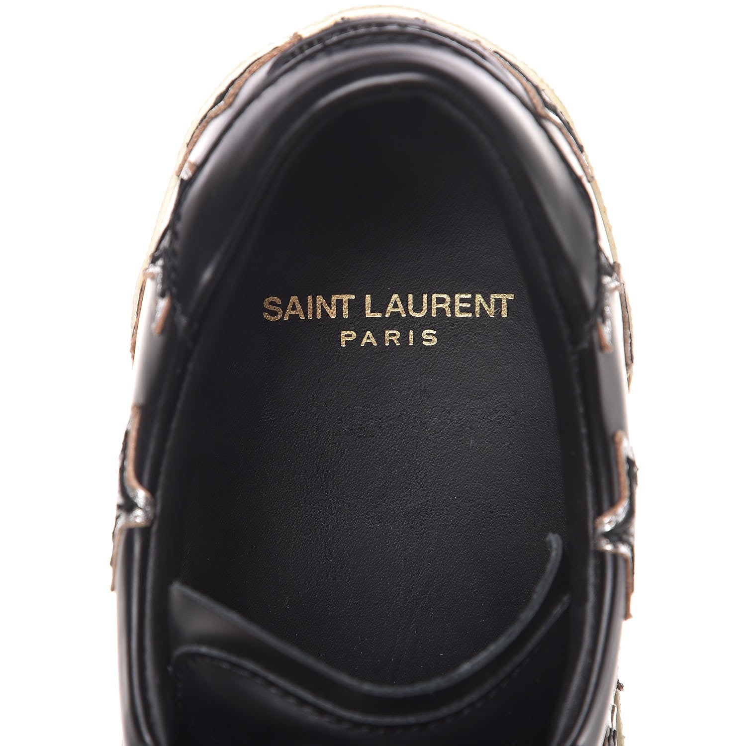 Saint Laurent Nappa Star Court Sneakers 38.5 Black 9 of 11