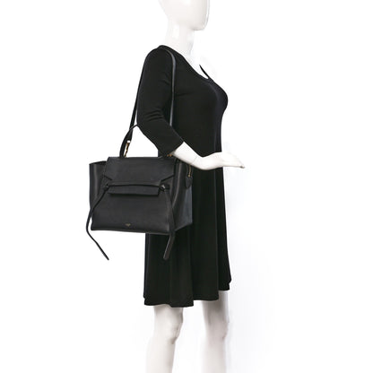 Celine Grained Calfskin Mini Belt Bag Black 2 of 9