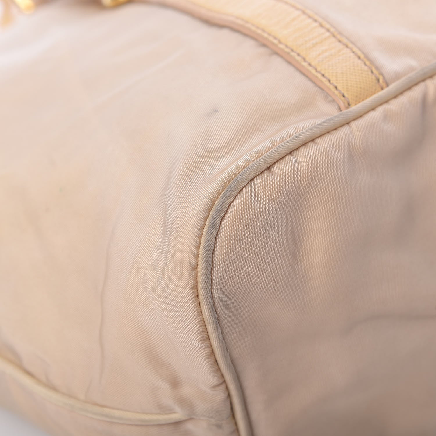Prada Tessuto Nylon Nappa Shoulder Bag Beige 9 of 18