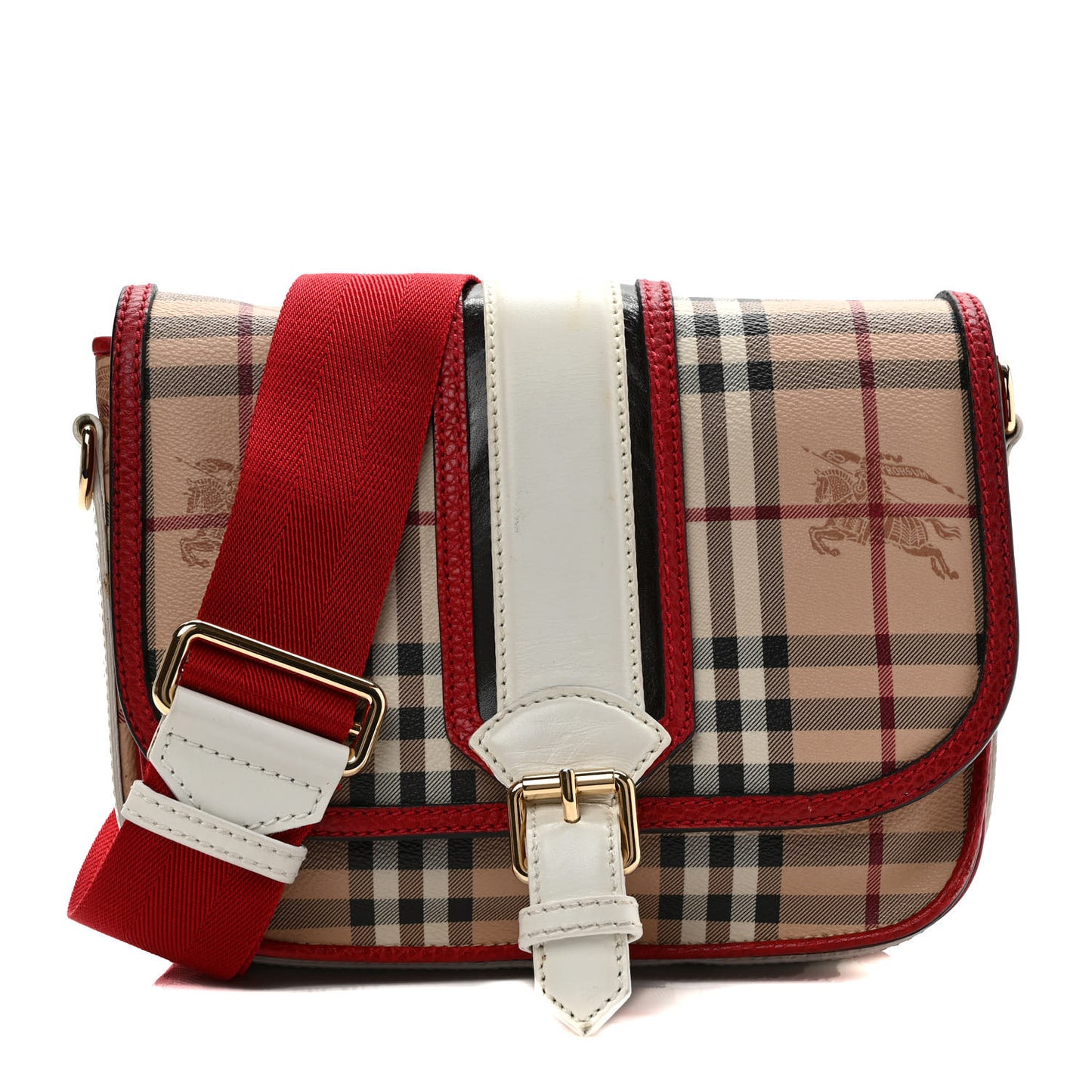Haymarket Check Messenger Military Red White
