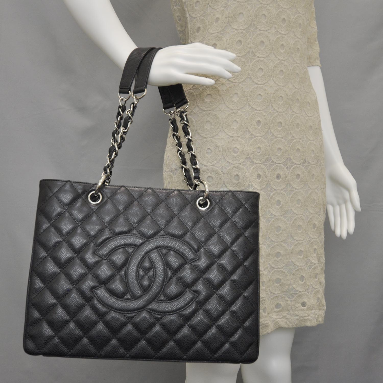 Chanel Caviar Quilted Grand Shopping Tote GST Black 2 of 10